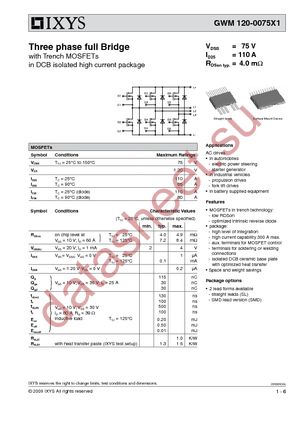GWM120-0075X1-SL SAM datasheet  